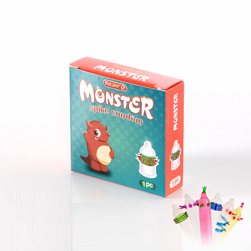 Recare Monster Spike Condom Blue - 1 PC