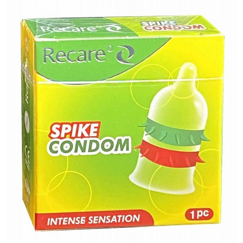 Recare Spike Condom Intense Sensation Green - 1 Condom