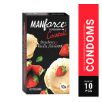 Manforce Cocktail Strawberry & Vanilla Flavored Condoms