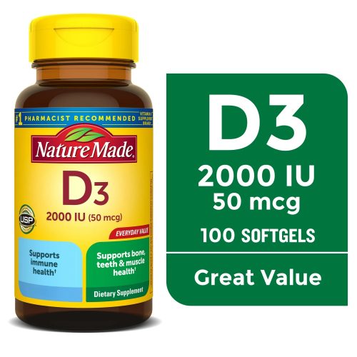 Nature Made Vitamin D3 2000 IU (50 mcg) | 100 Tablets